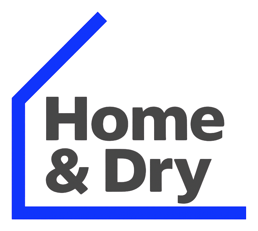home & dry roofing services logo upscaled transparent margin 0pct